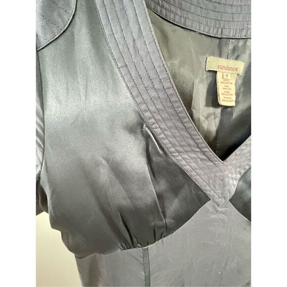 Sundance Gray Silk Blend Midi Dress Size 6 - Picture 4 of 7